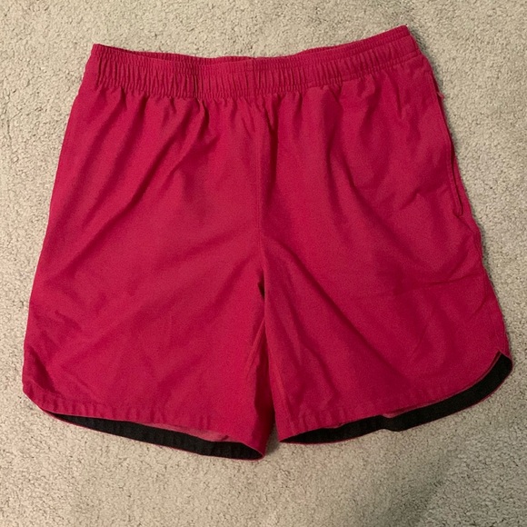 7” Guru unlined Pyrenees pink color Rhone shorts - Picture 1 of 5